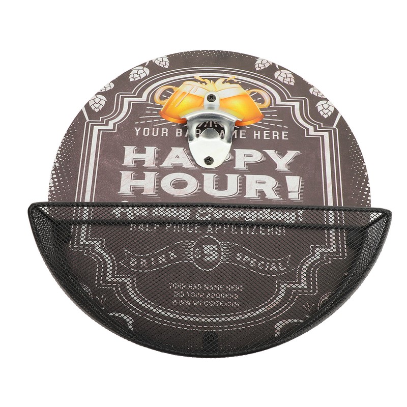 Wall Bottle Opener and Catcher Retro Design Decorative Beer Bottle