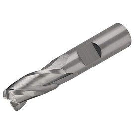 Micro 100 EMS-375-4 Square End Mill, 3/8" Cutter Dia, 7/8" LOC, 4 Fl, 3/8" Shank Dia, 2-1/2" OAL, Uncoated