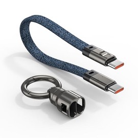 A.S Cable USB C para llavero, cable corto de carga rápida PD de 240 W, cable USB C a USB C de transferencia de datos de 480 Mbps, cables tipo C para d