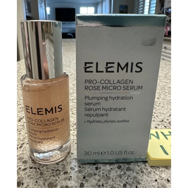 ELEMIS Pro-Collagen Rose Micro Serum Plumping 1oz/30mL FULL SZ SEALED