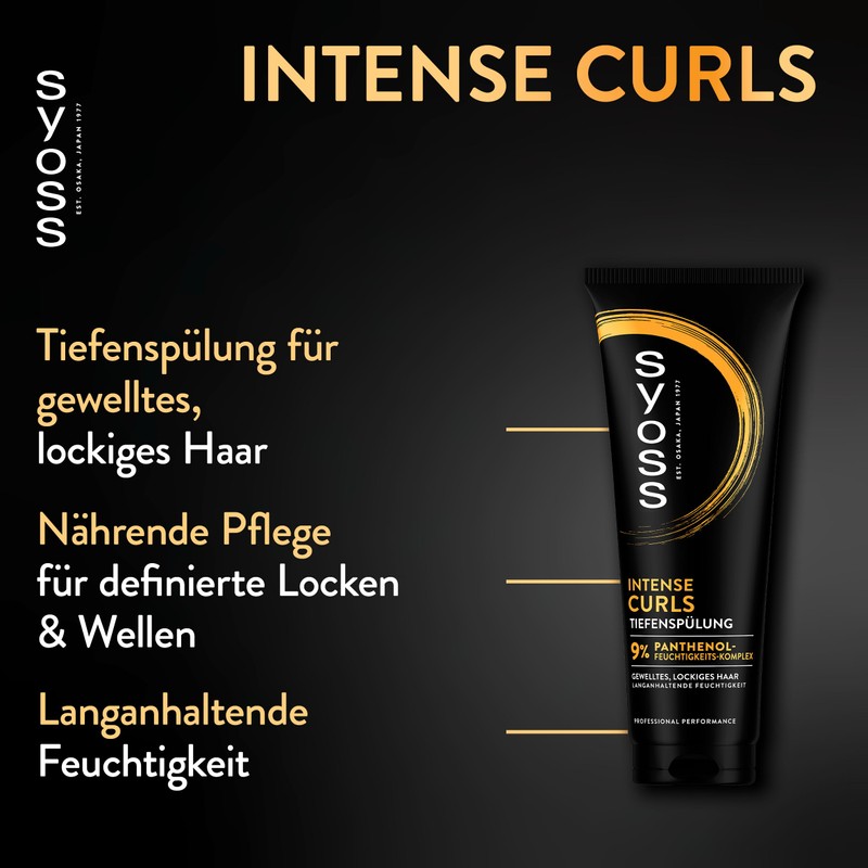 SYOSS Deep Conditioner Intense Curls (250 ml), Nourishing Conditioner with