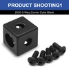 Seekliny 8pcs 2020 Corner Cube M6 Black for V-Slot 2020