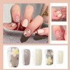 Aikeis Pack of 24 Print on Nails Flowers Short Square