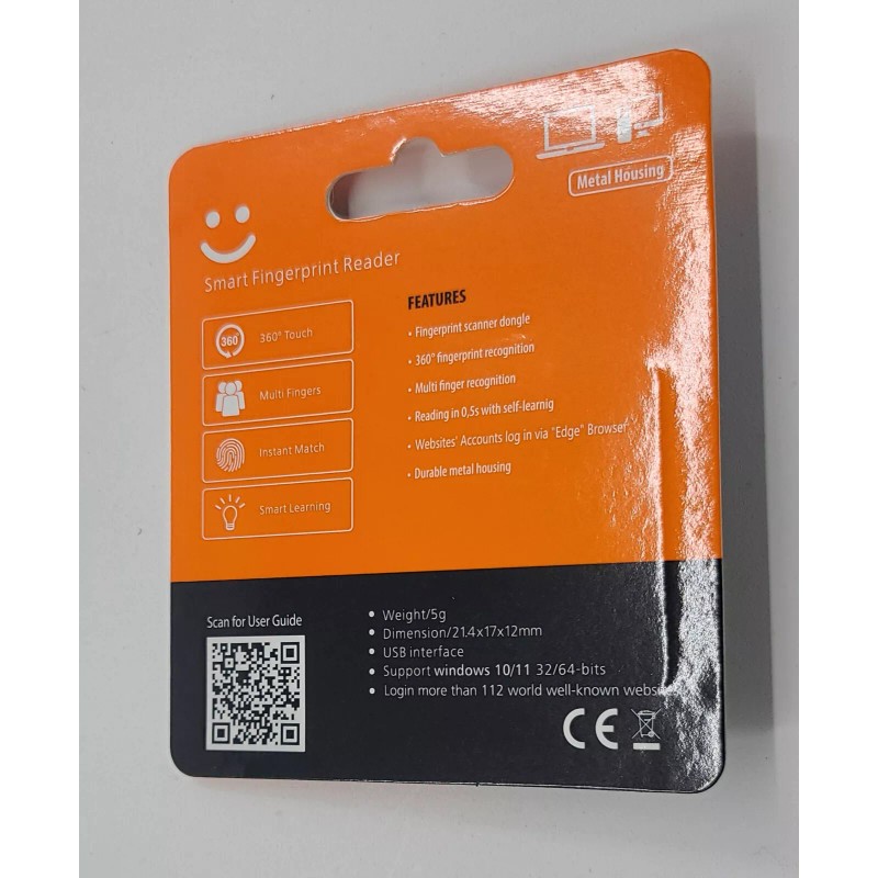 Windows Hello USB Fingerprint Reader Security Biometric Finger Lock Dongle