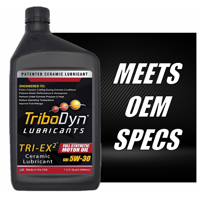 TriboDyn TRI-EX2 Synthetic Motor Oil with Ceramic Coating (5W-30, 5