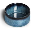 Small Ceramic Ashtray-2Pack, Ash Holder for Smokers 3-Inch (Gradient Blue)