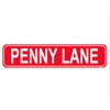 Penny Lane Sign Street Sign Rustic Sign for Door Name