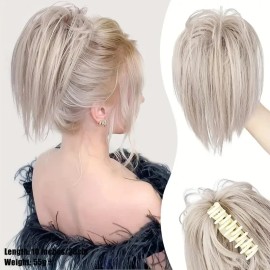 Easy Wear Messy Bun Hair Piece Natural Wavy Claw Clip in Hair Buns Women Chignon Synthetic Hair Bun Extensions Effortless Stylescolor: #503C