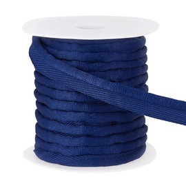 BENECREAT 9.1m/10Yard Blue Piping Cord Trim, 15mm/5/8 inch Wide Polyester Bias Tape Piping, Binding Lip Cord Trim for Sewing Dresses, Clothes, Cushions, Slipcovers, DIY Home Decoration