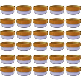 30, Salbendöschen Cremedöschen, Salbenkruke Flat 12 ml Orange with Lid-Made IN GERMANY