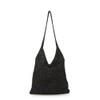 Topkapi Shoulder Bag, Metallic Knit One-Shoulder Bag, Black