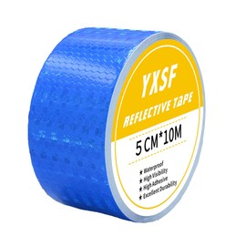 YXSF White Reflective Tape,5 CM×10 M Reflector Tape Strips High Viscosity Conspicuous Waterproof Reflective Tape for Vehicles Trucks,Trailers,Cars Ships Motorcycles Outdoor
