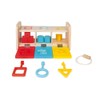 Janod Shape Sorter Box with Keys – Wooden Sorting Toy