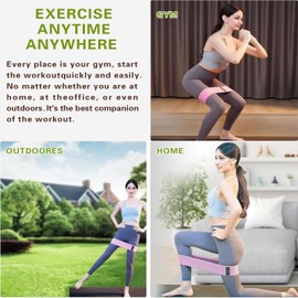 TOOGABBIE Sports Resistance Band, Three-Level Exercise Bands Set, Suitable for Both Men and Women,Skin-Friendly,Hip and Leg Elastic Bands, Physio Band,Suitable for Home Fitness, Gym, Yoga