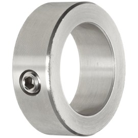 Climax Metal C-062-S Shaft Collar, One Piece, Set Screw Style, Stainless Steel, 5/8" Bore, 1-1/8" OD, 1/2" Width, With 5/16-18 Set Screw