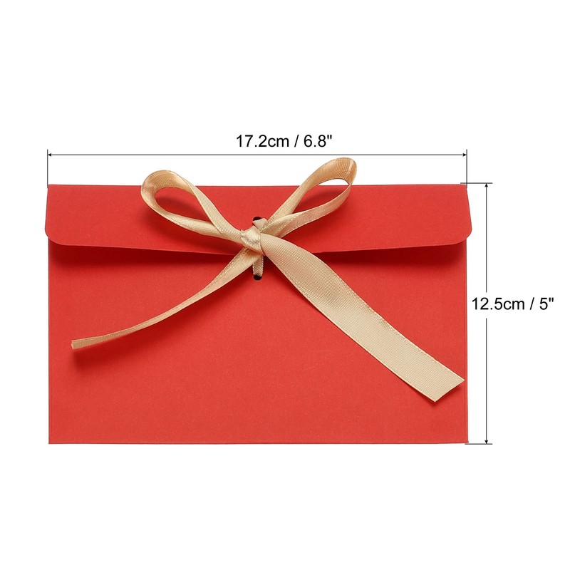 PATIKIL Invitation Envelopes, 25 Pack Greeting Card Envelope with Ribbon