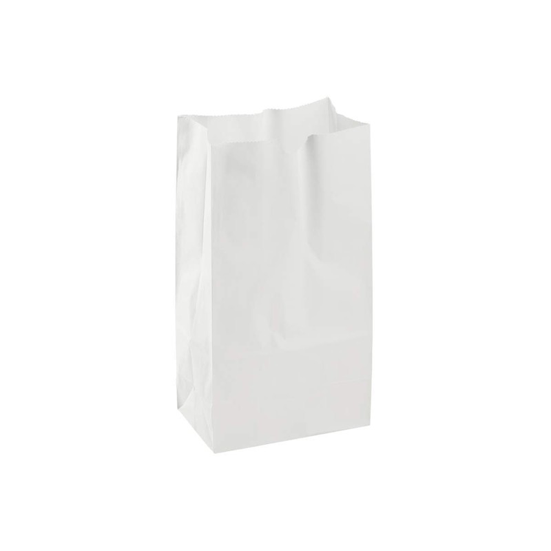 Concession Essentials - 4lb White Paper Bag - 125 Count