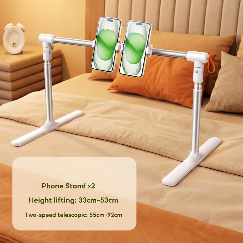 Adjustable Phone and Tablet Stand for Bed – Telescopic Folding