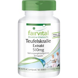 Devil's Claw 510mg Extract 90 Capsules, Harpa Goph Ytum (Vegetarian)