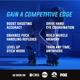 Skate Anytime –Score Anytime - Precision Dryland Hockey Shooting Pad & Puck Passer Rebounder for Stickhandling, Shooting, Passing - Customize Your Training Surface.