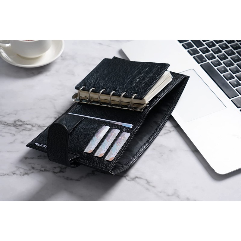 Moterm Pocket Regular Rings Planner - Genuine Leather Binder Organiser