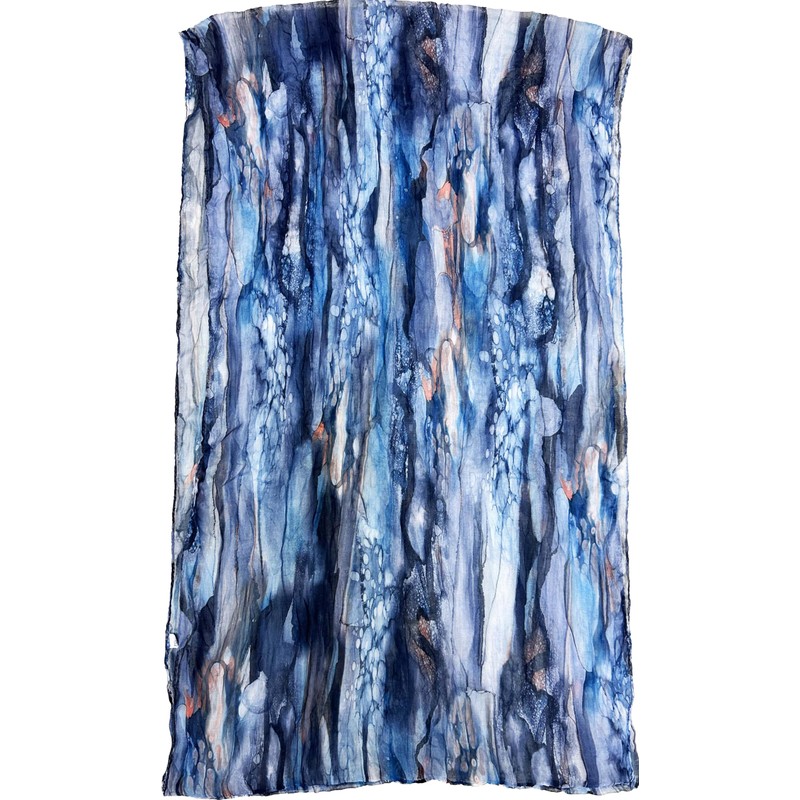 Jeamis Rainbow Silk Loop Colour Gradient Spring Round Scarf Rainbow
