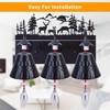 Rustic 3-Light Black Vanity Light Fixtures with Deer Design, E12