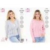 King Cole Ladies Double Knit Knitting Pattern Easy Lace Sweater