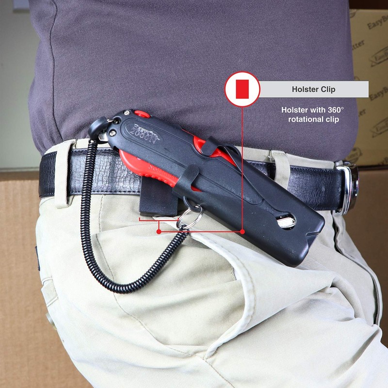 Modern Box Cutter, extra tape cutter at back, dual side
