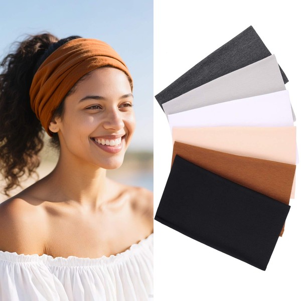 TuTive Wide Headbands for Women Large Turban Headband Boho Accessories