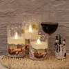 Wondise Santa Claus Glass Flameless Candles Remote and Timer, Battery