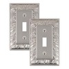TREEWELL 2-Pack Single Toggle Light Switch Cover Plate, Paisley Pattern