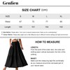 Genfien Skirt Women's Long Boho High Elastic Waist with Pockets