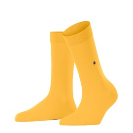 Burlington Lady W So Women's Socks Cotton Plain 1 Pair, Yellow Pattern 1318