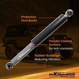 maXpeedingrods Dual Steering Stabilizer for Jeep Wrangler YJ 1987-1995, for 4-6.5" Suspension Lift, G1 Version
