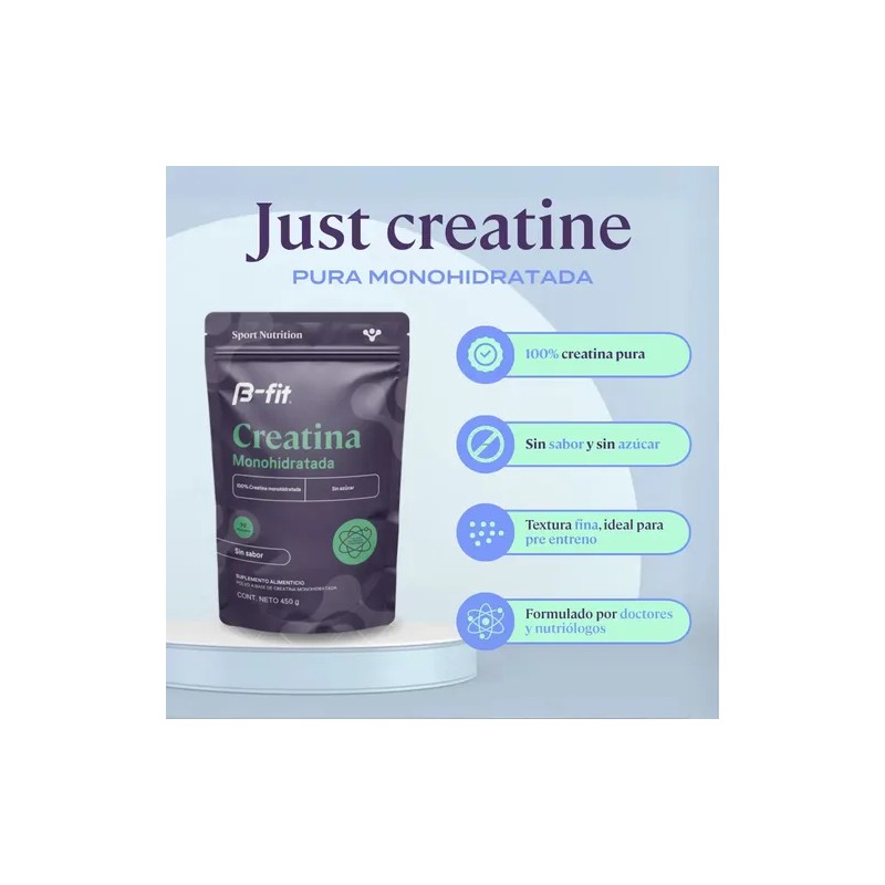 B-FIT B Just Creatine - Creatina Monohidratada Pura en Polvo