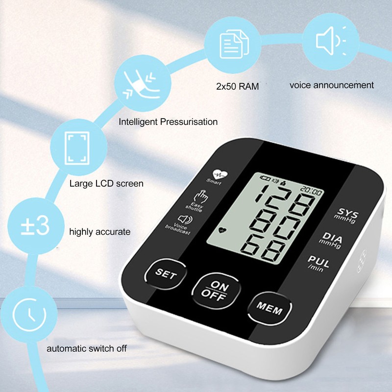 Upper Arm Health Gauge Sound Broadcast Accurate Automatic Measurement Digital