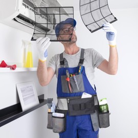 Cleaning Tool Belt Waist Waist Apron Organizer - Cleaning Apron For Housekeeping Heavy Duty Nylon With Large Bottle And Microfiber Pocket Window Cleaning Belt