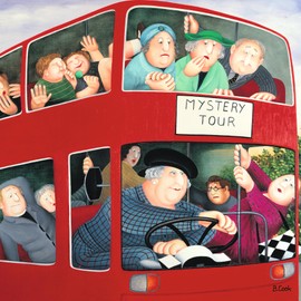 Funny Blank/Birthday Card for Him/Her - Humorous Card for Men/Women - Beryl Cook - Bus Ride - Made in the UK - Recyclable