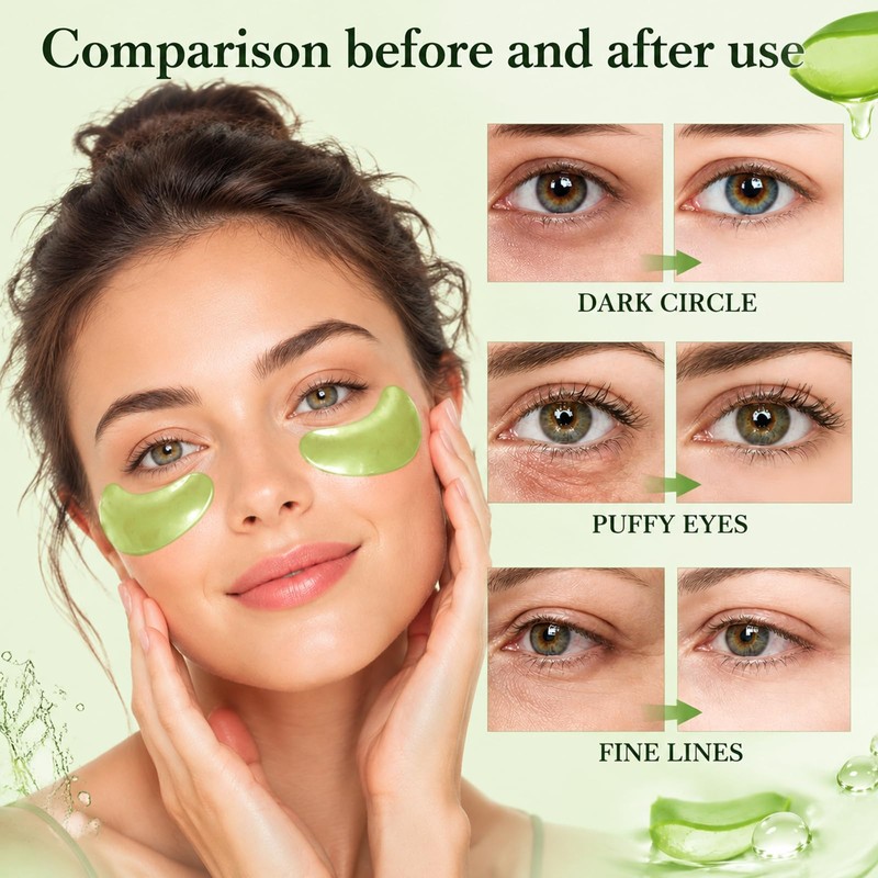 60PCS Under Eye Patches for Dark Circles, Aloe Vera Eye