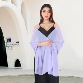 MUQU Shawls and Wraps for Evening Dresses - Sheer Chiffon Shawl Wedding Evening Scarf for Women
