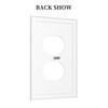 LWDZLHD White Gold Marble Outlet Covers Light Switch Cover Wall