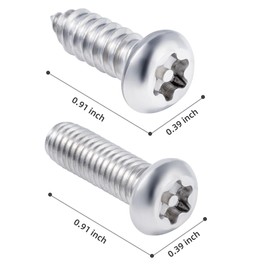 Hoewina Anti Theft License Plate Screws Kit, 8 Sets Stainless License Plate Screws, Anti-Rattle & Rust-Proof Bolts for Securing License Plates Frames or Covers on Cars, Trucks, SUVs (Silver)