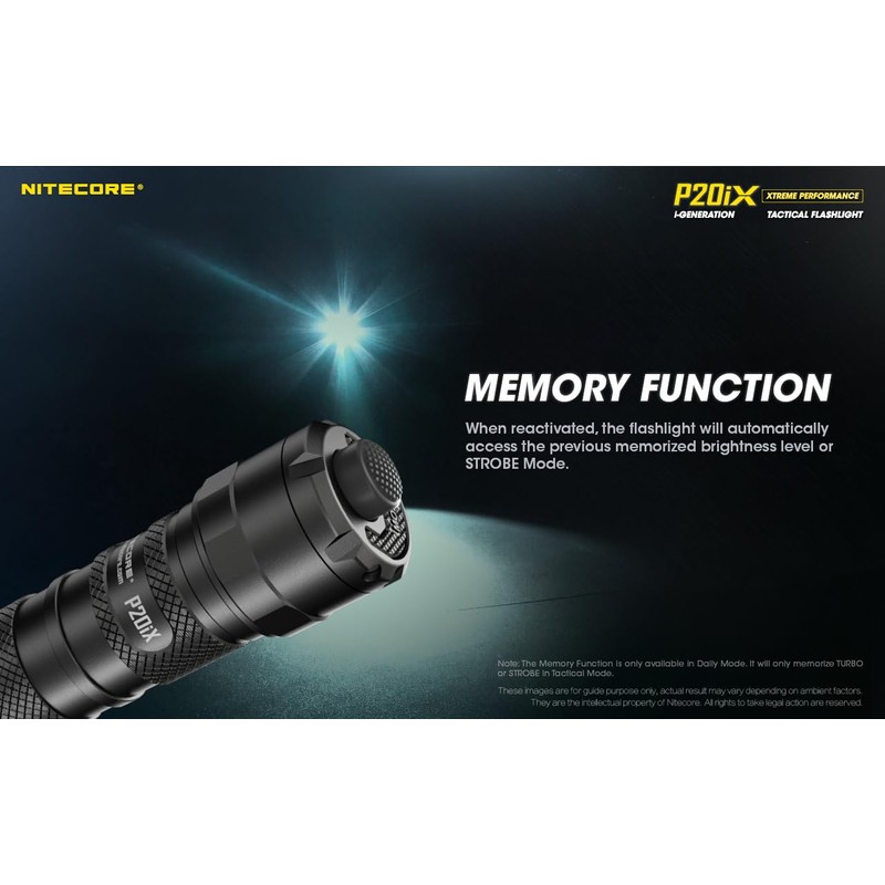 Nitecore P20iX Tactical Flashlight, 4000 Lumen USB-C Rechargeable High Lumen