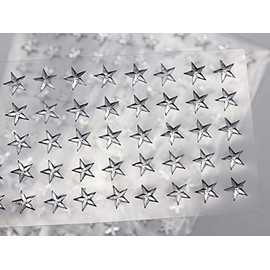 KraftGenius Allstarco 6mm Crystal LQ01 Star Self Adhesive Acrylic Rhinestones Plastic Face Gems Stick On Body Jewels for DIY Cards and Invitations Crafts Bling Sticker - 5 Sheets - 250PCS