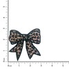 Leopard Print Bow Patch, 3” x 3", 2-Pack, Embroidered Iron-On