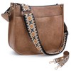 HKCLUF Crossbody Bags for Women Trendy Designer Vegan Leather Hobo
