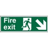 Seco Fire Exit - Fire Exit, Man Running Right, Arrow
