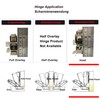LIKERAINY 165-175 Degree Inset Hinges 35mm with Damper Soft Closing