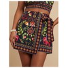 MakeMeChic Women's Wrap Skirt Skort Summer Linen Skirt Vacation Boho